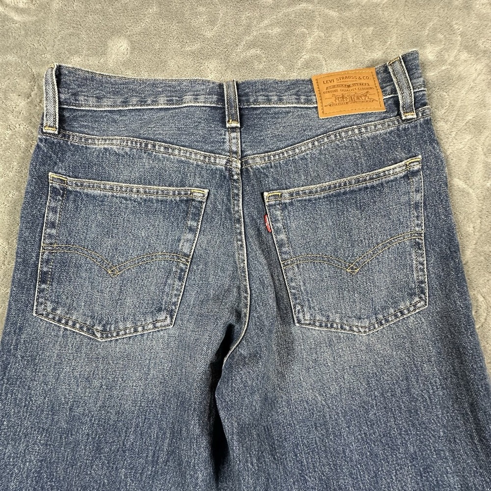 Levis Baggy Dad Jeans Womens 27 (Fits 29x30) Blue Denim Straight Barrel Loose - Picture 8 of 16